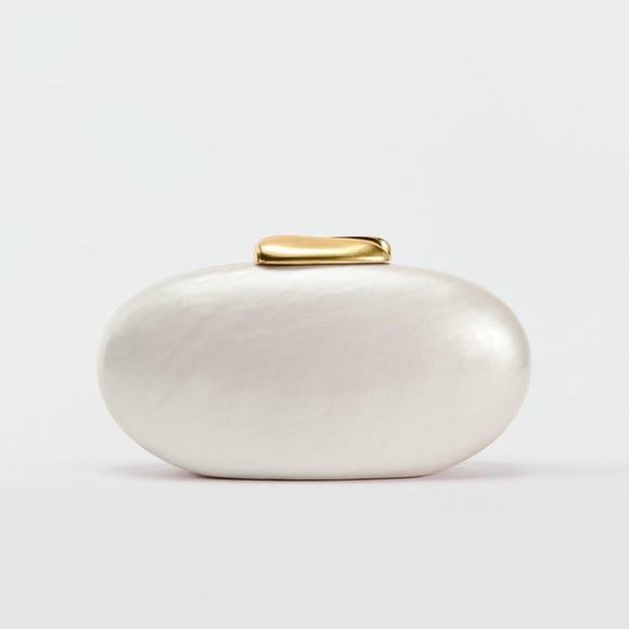 Zara Gold Closure Box Clutch - Picture 5 of 6